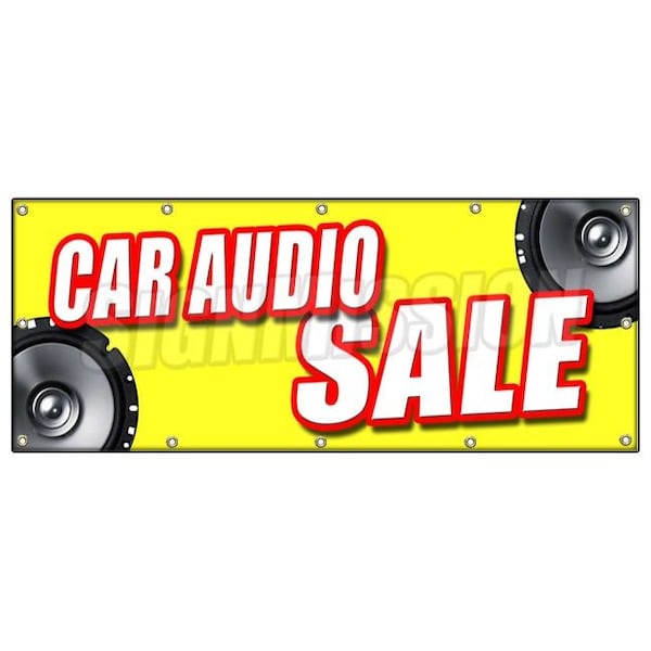 Signmission CAR AUDIO SALE BANNER SIGN mps speakers stereo installation repair amps B-120 Car Audio Sale - main